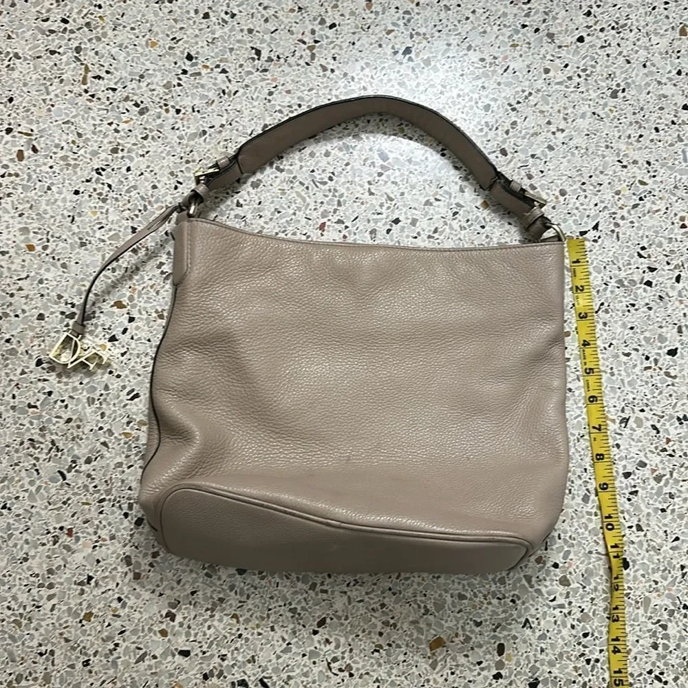 DVF Diane Von Furstenberg Iggy tan neutral shoulder bag gold hardware leather - Picture 5 of 10